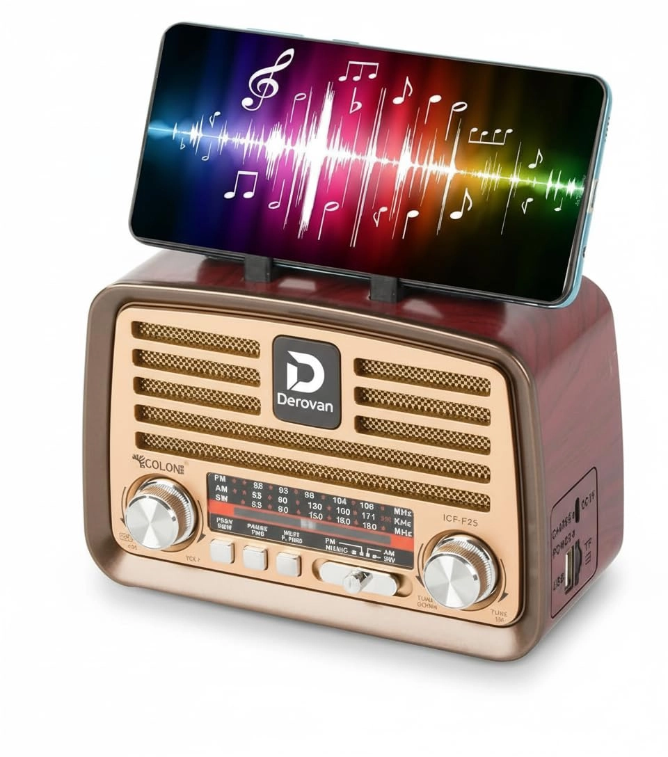 DEROVAN Retro Mobile Radio - Portable