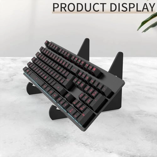 Keyboard Display Stand - 2-Tier Black Acrylic