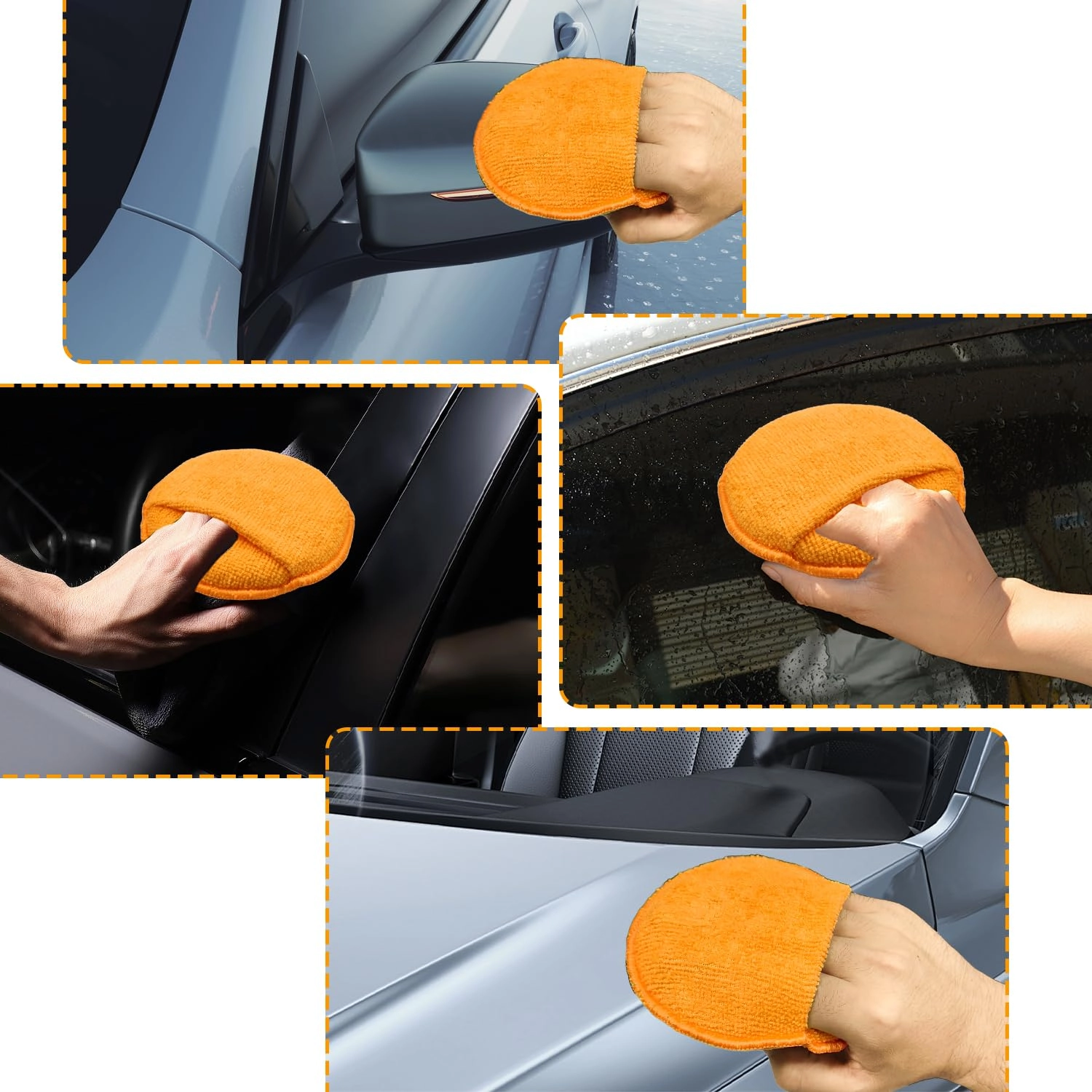 Microfiber Car Wax Applicator Pads