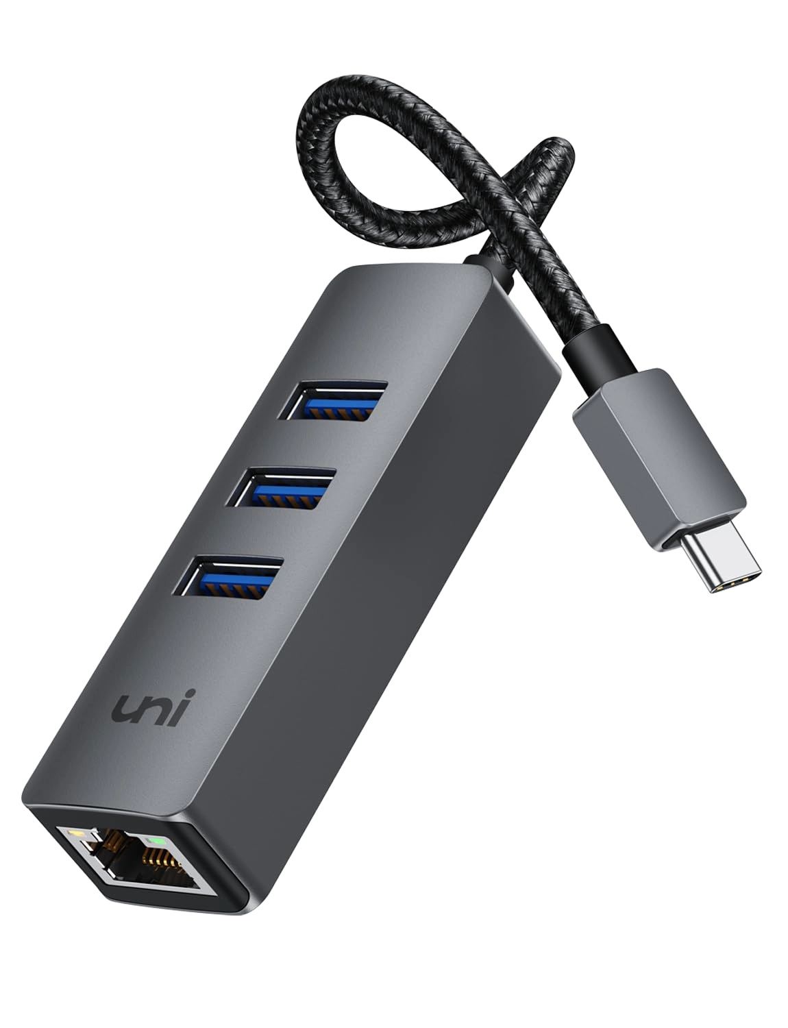 Uni-Ball USB-C to Ethernet Adapter - MacBook Pro/Air iPad Pro Surface Laptop Chromebook