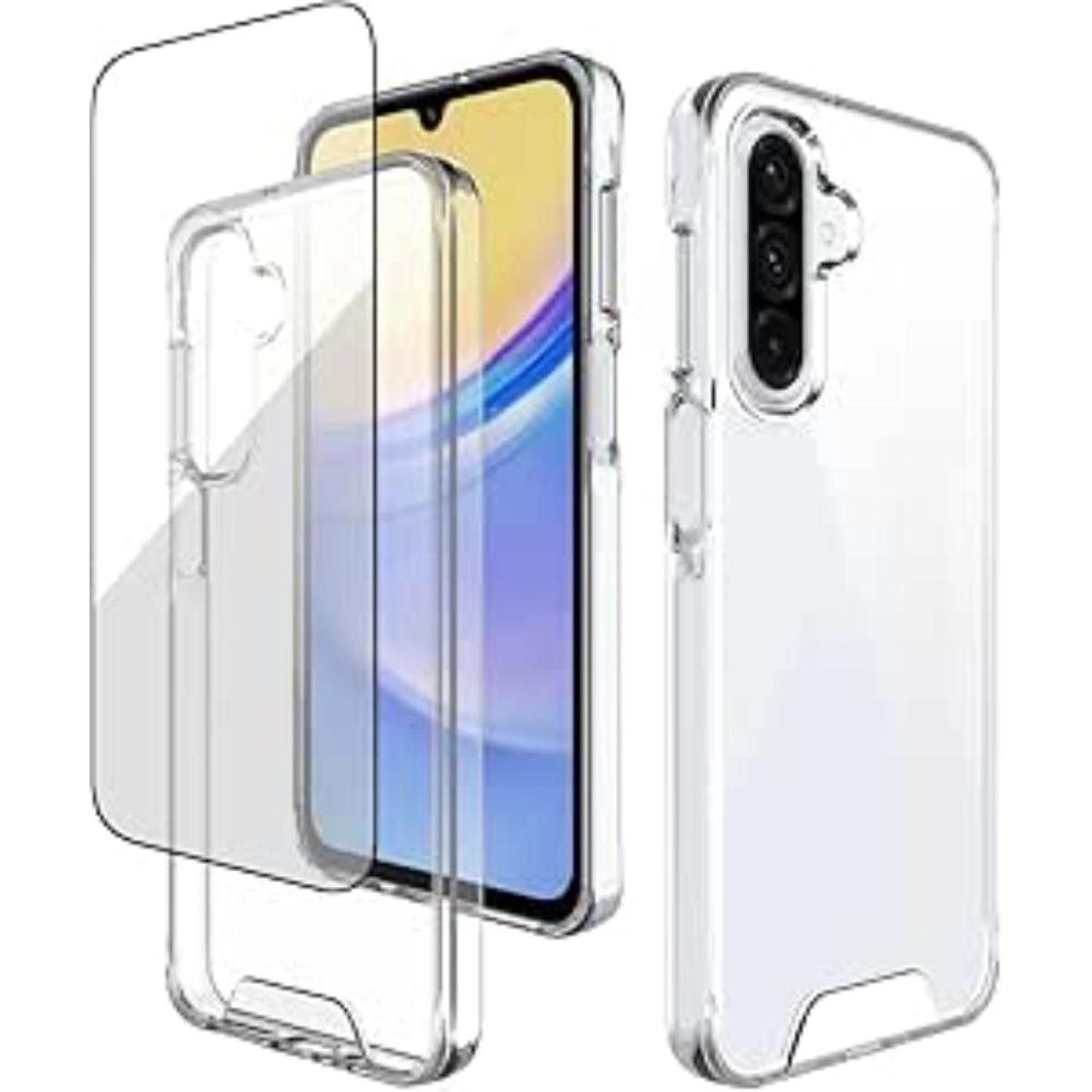 glassology Clear case W/Screen Protector for Samsung Galaxy A26 Bundle