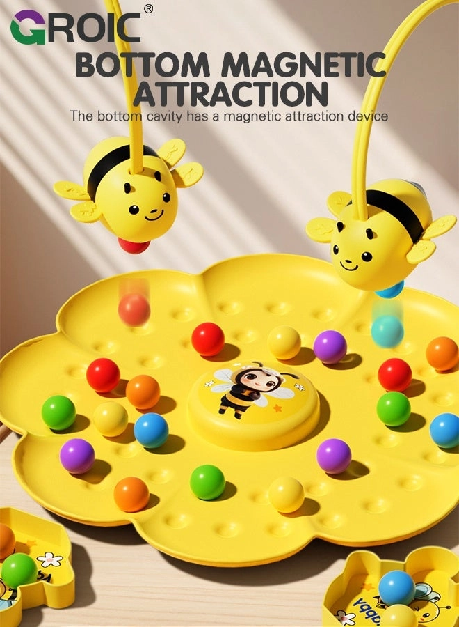 Magnetic Bee Bean Picking & Tabletop Fishing Game - Ages3+