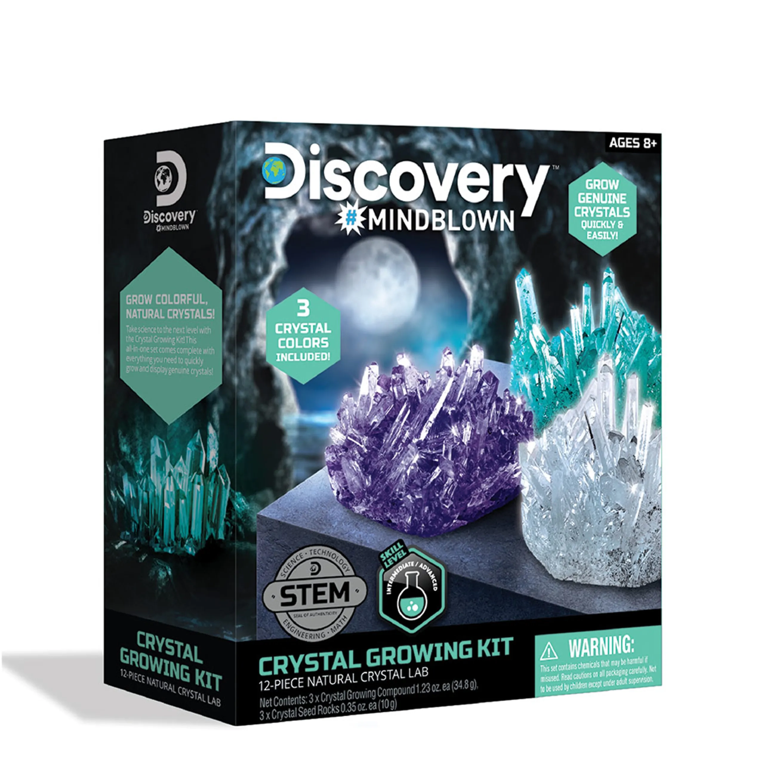 DISCOVERY MINDBLOWN Mindblown Lab Crystal Growing Kit Geology - 8 years+ 12 pieces
