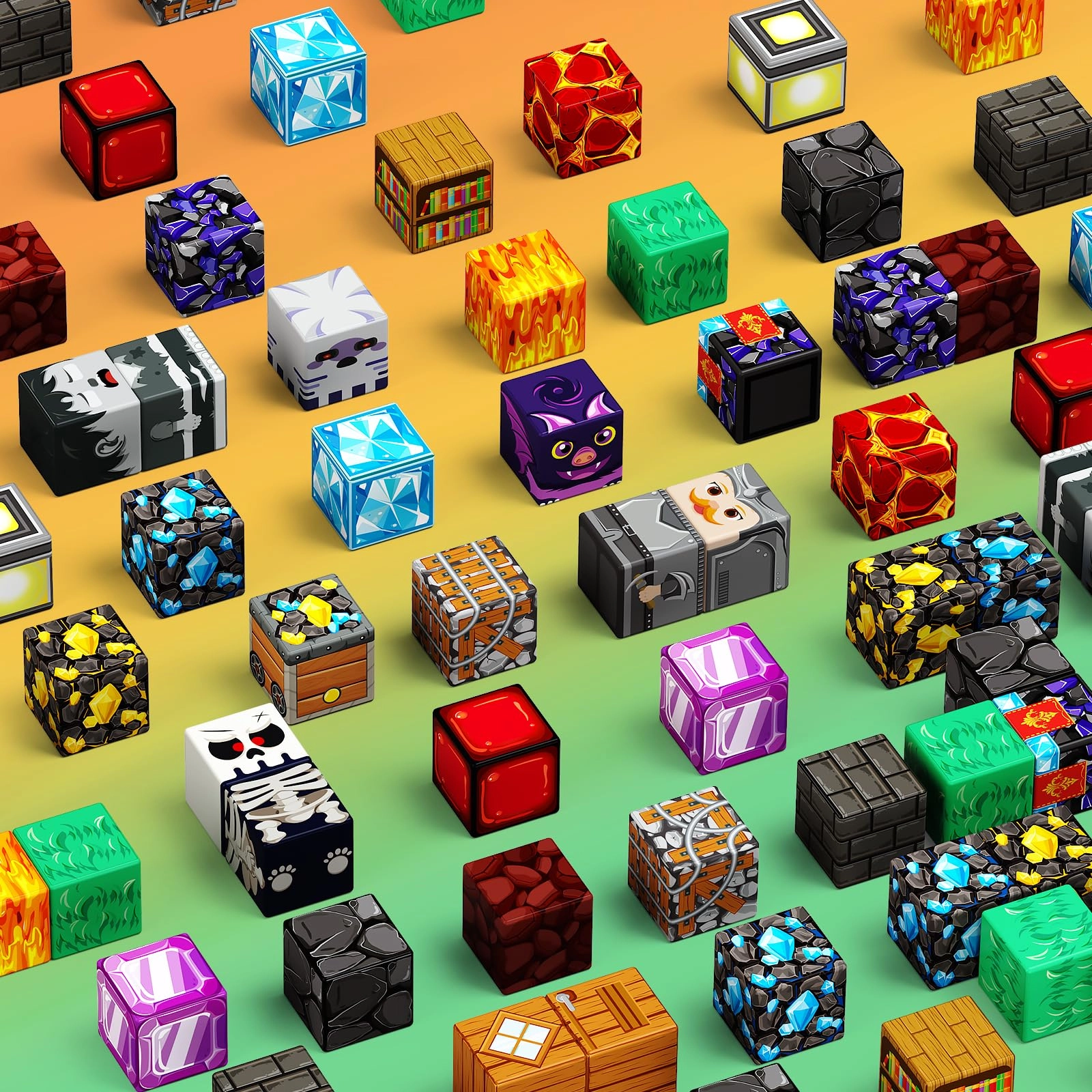Magnetic Blocks - 100 pcs