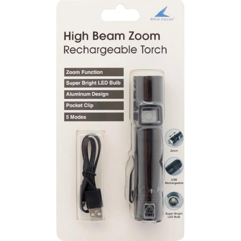 Royal Falcon AT4001 Flashlight - USB Powered Rechargeable Cree T6