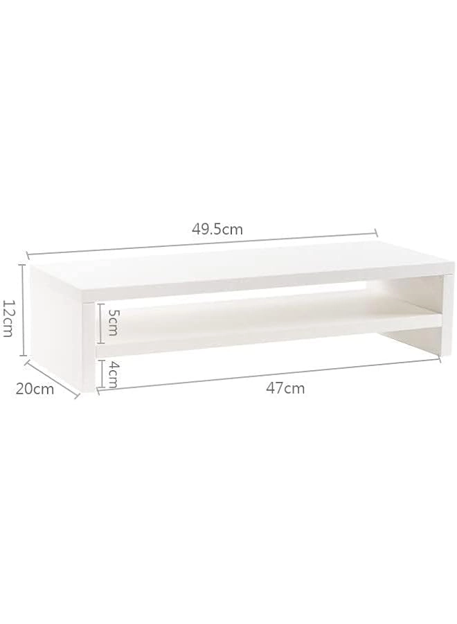 Monitor Stand Riser - White 50(L) x 20(W) x 7.7(H) cm