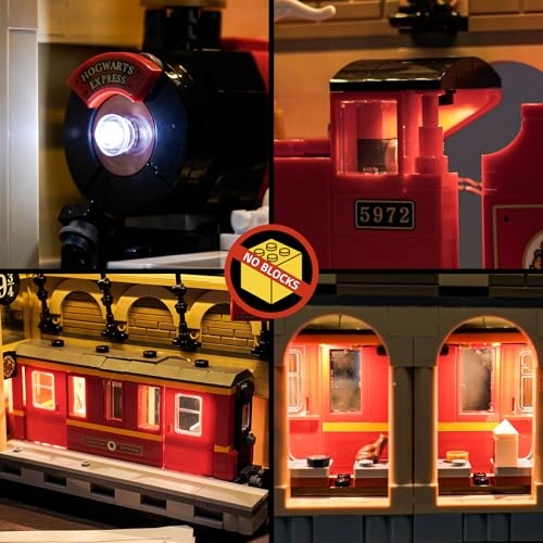 LED Light Set for LEGO Book Nook 76450 H ogwarts Express - Copper Line