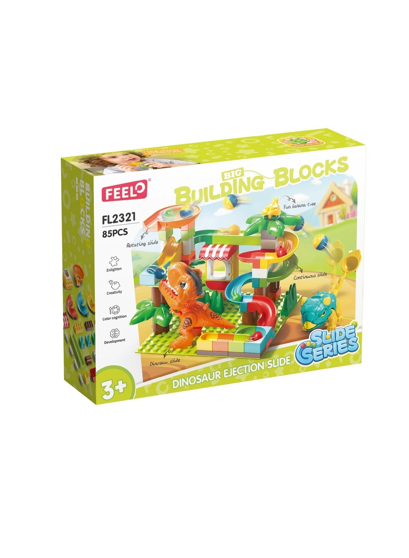 Dinosaur Ejection Slide - Jungle T-Rex 78pcs