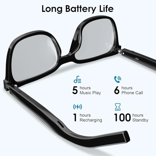 Smart Bluetooth Glasses - Open-Type Speakers Blue Light Lenses Bluetooth 5.3