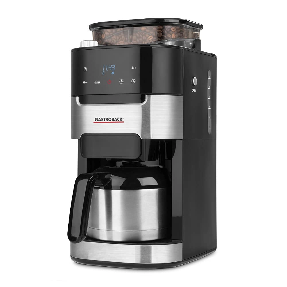 Gastroback Grind & Brew Pro Thermo - Built-in grinder 1.5 litre 12 cups