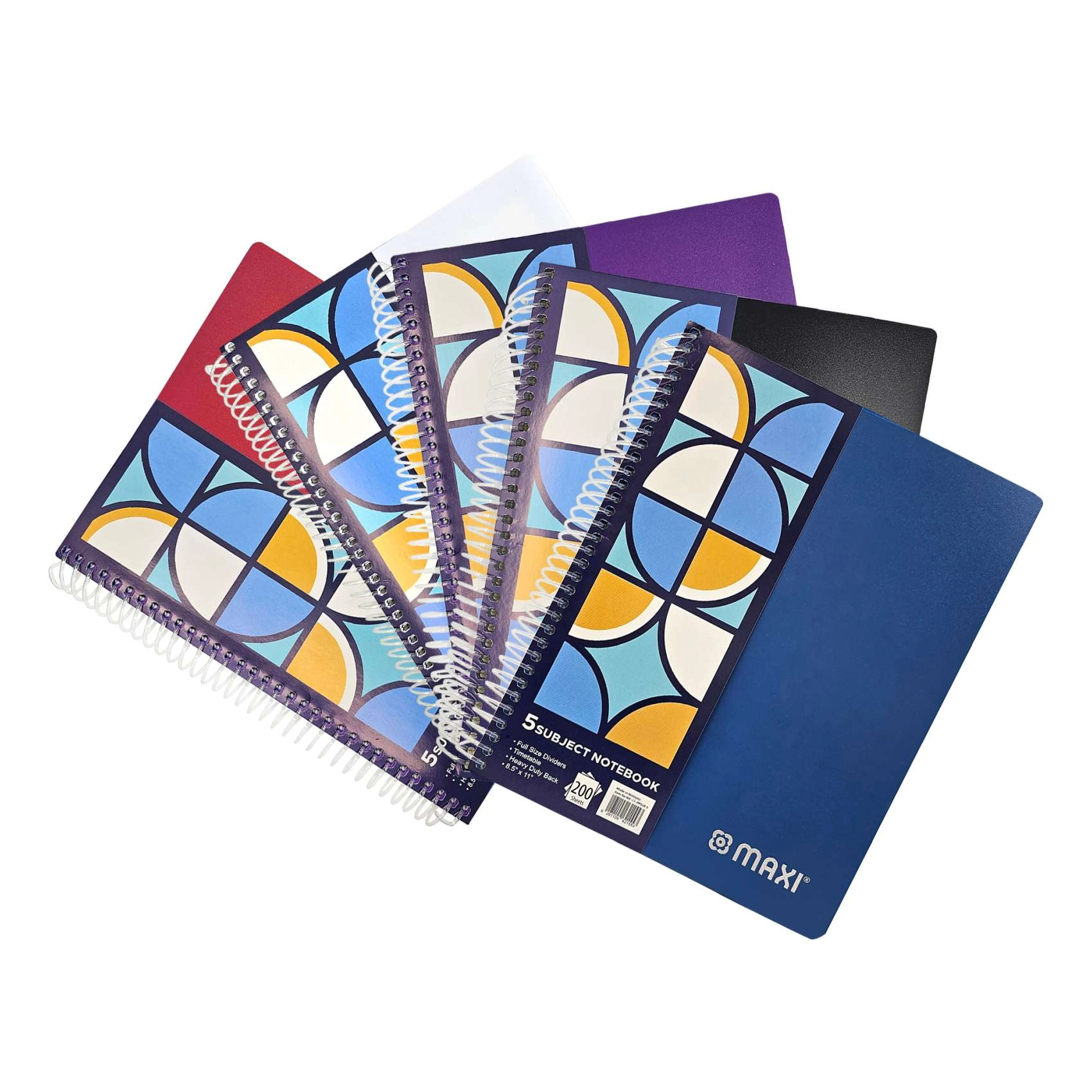 Carrefour Maxi 5 Subject Notebook 11x8.5in - 200 Sheets
