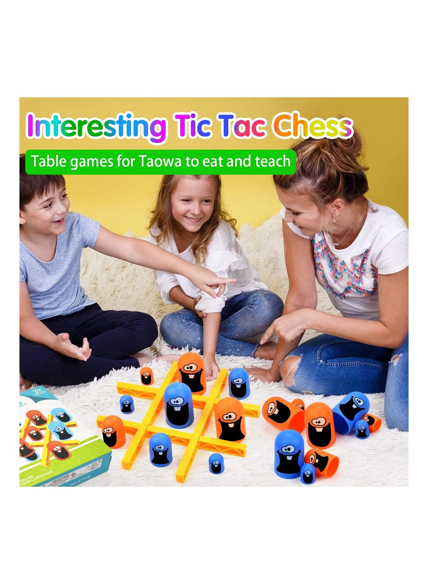 Big Eat Small Tic Tac Toe - Parent-Child Interactive Portable Travel Toy