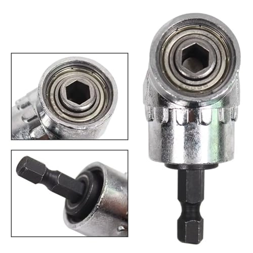 Right Angle Drill Adapter - 105° 1/4" Hex Magnetic Socket 360° Adjustable