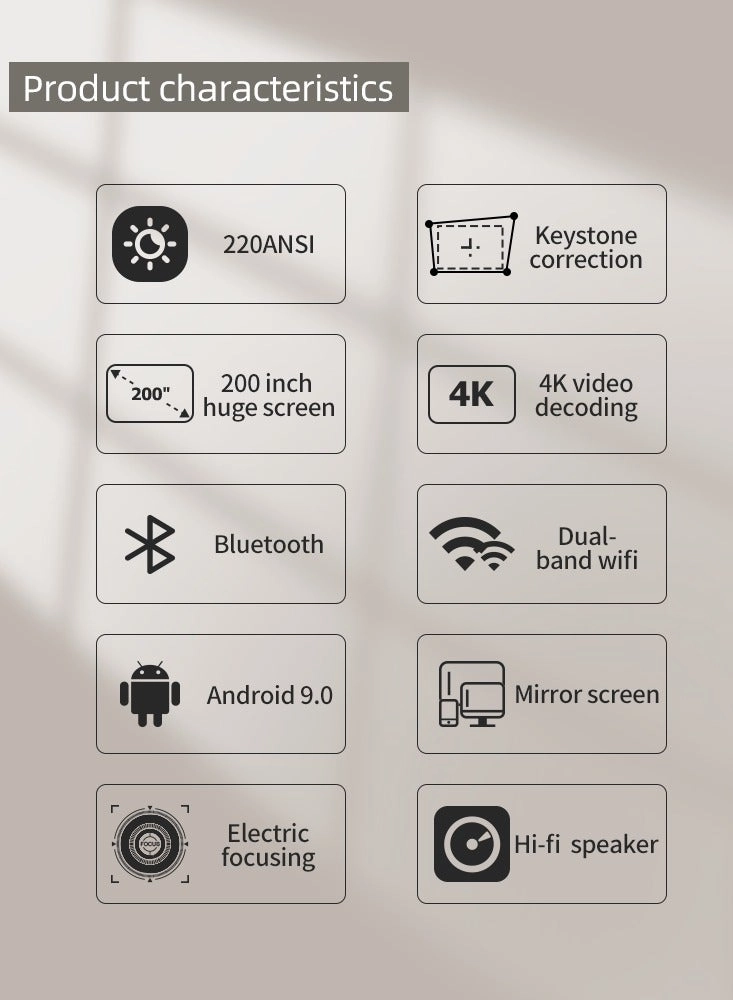 4K Smart Projector CY401 180 ANSI lumens