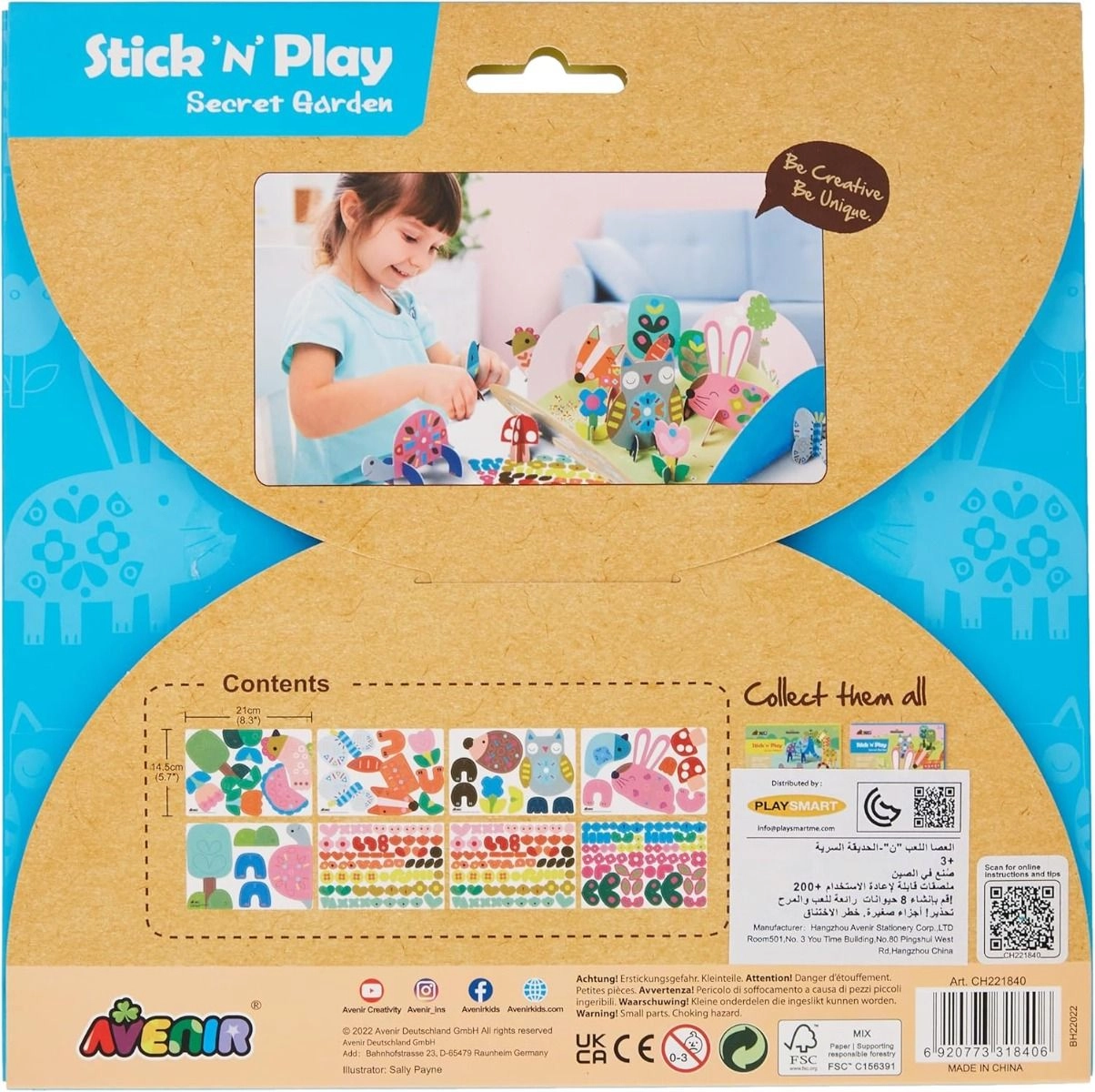 Stick N Play Series Kit - Secret Garden - 3+ years 8 pieces