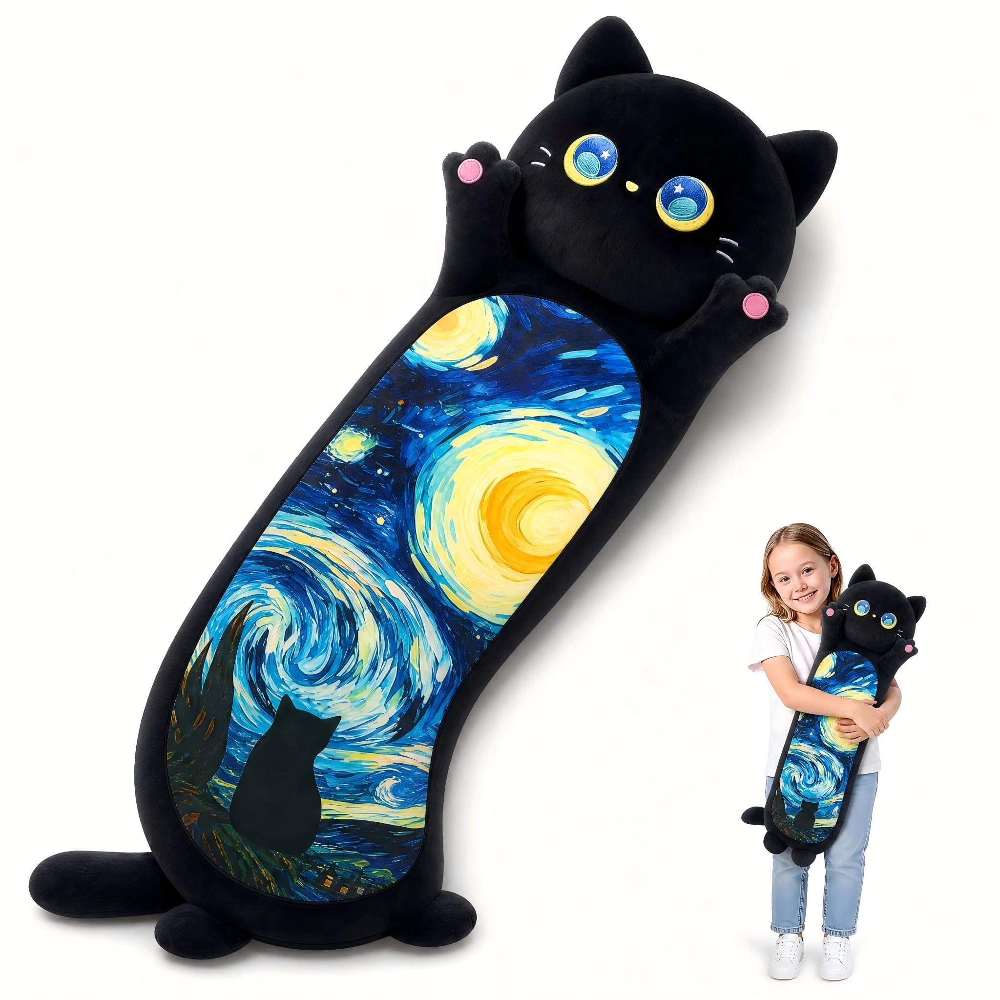 Kawaii Plushies - Black Cat - 51 cm