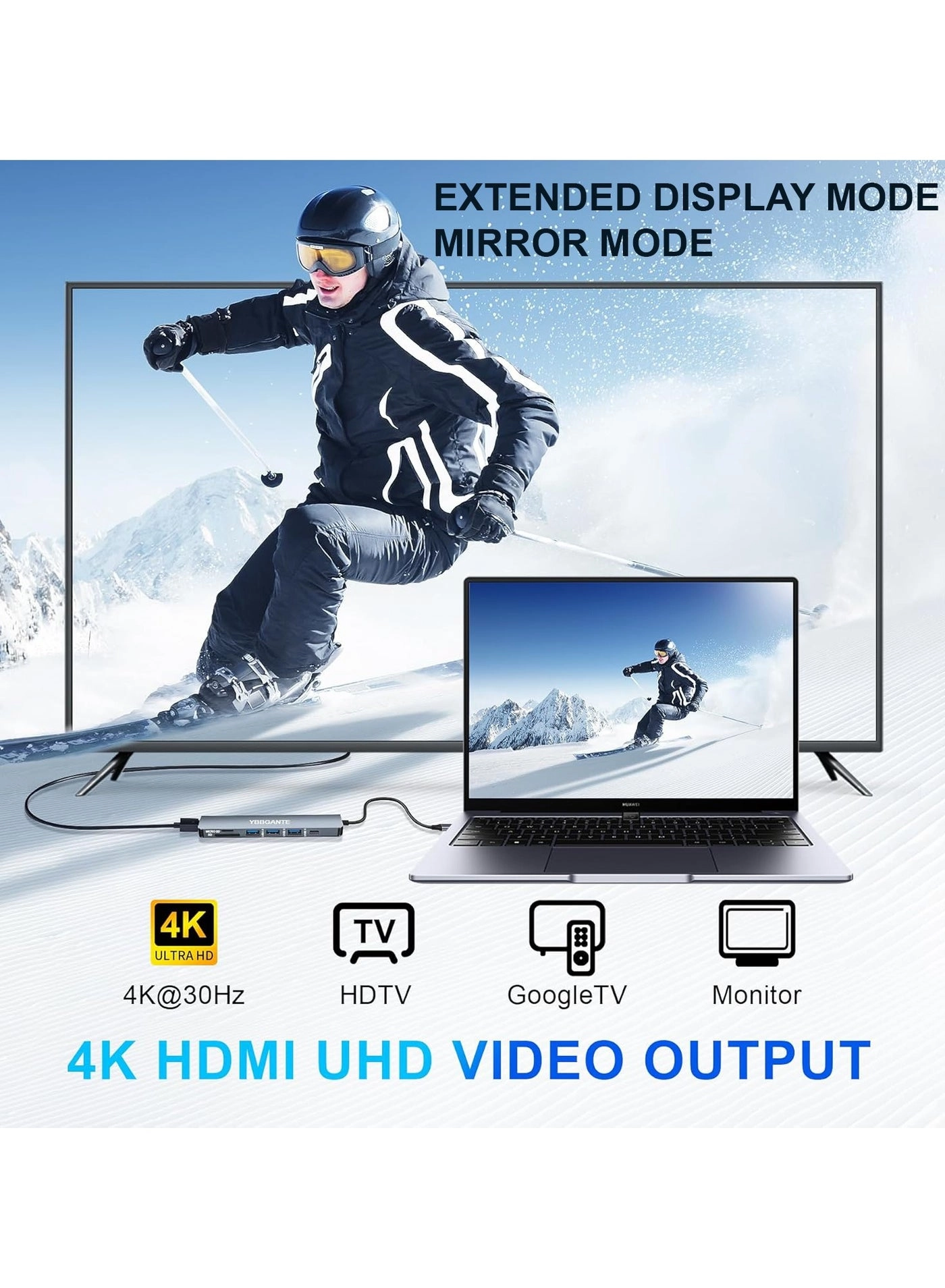 7-in-1 USB-C Hub - USB-C MacBook iPad Pro Windows Laptops