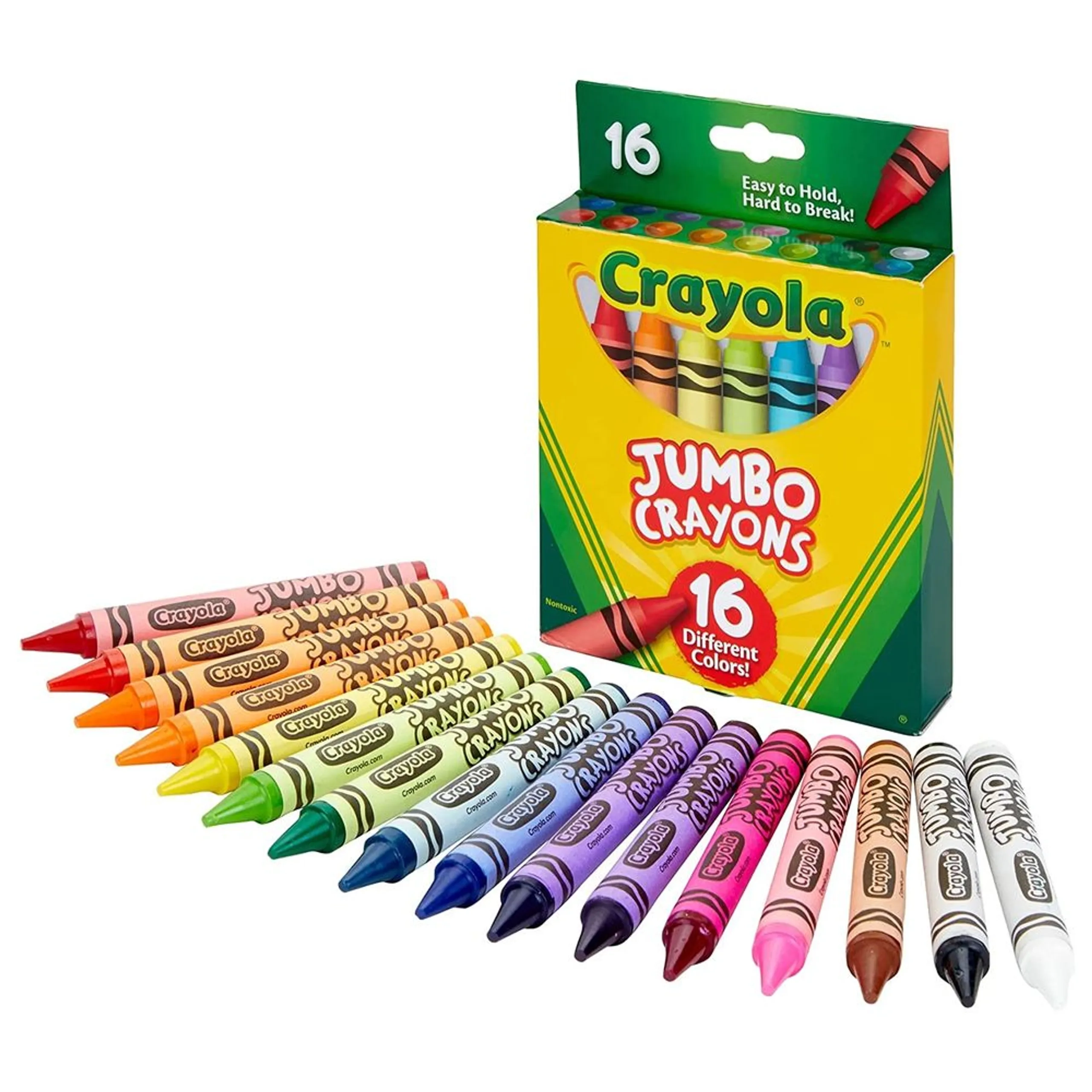 Ultra-Clean Washable Large Crayons - 16 Ct