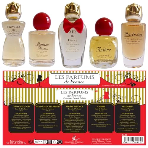 Croyance Or - 12 ml + Madame Charrier - 9,3 ml + Air de France - 8,5 ml + Ambre - 10,5 ml + Madisha - 9,4 ml
