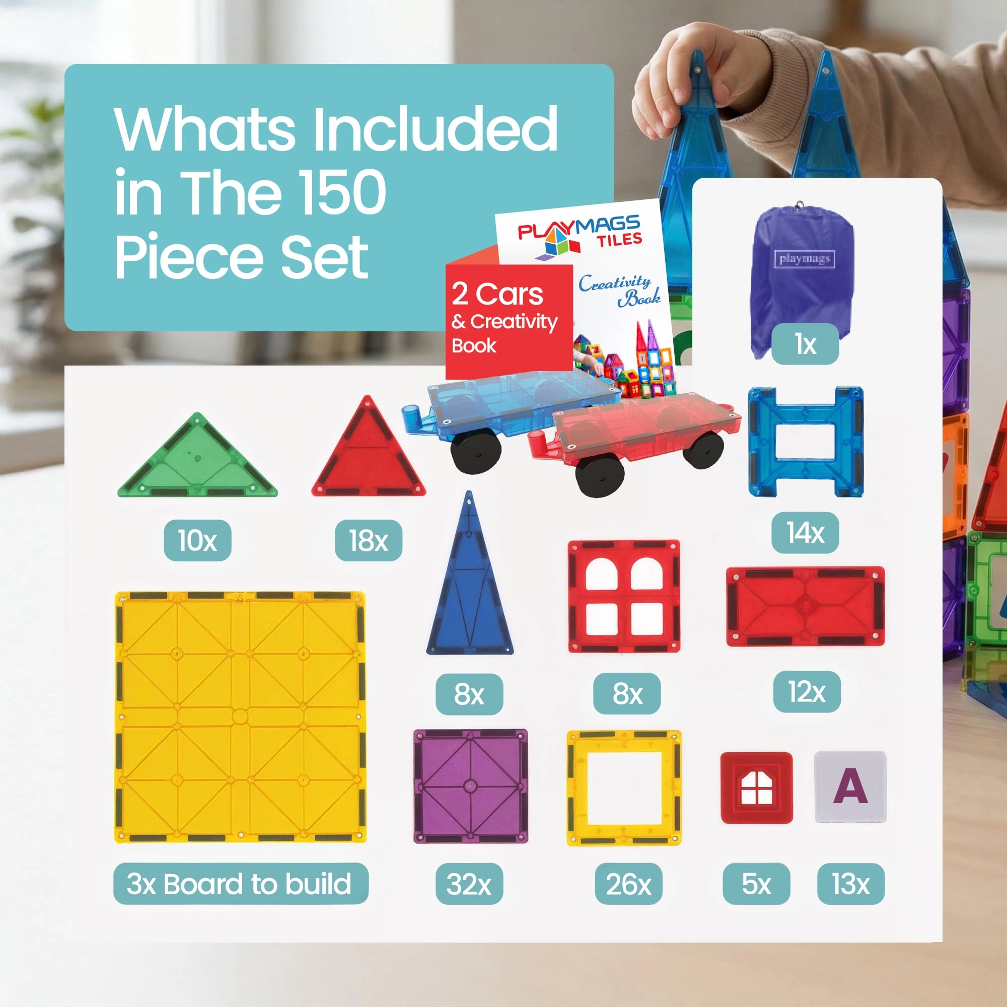 Magnetic Tiles - 150 pcs