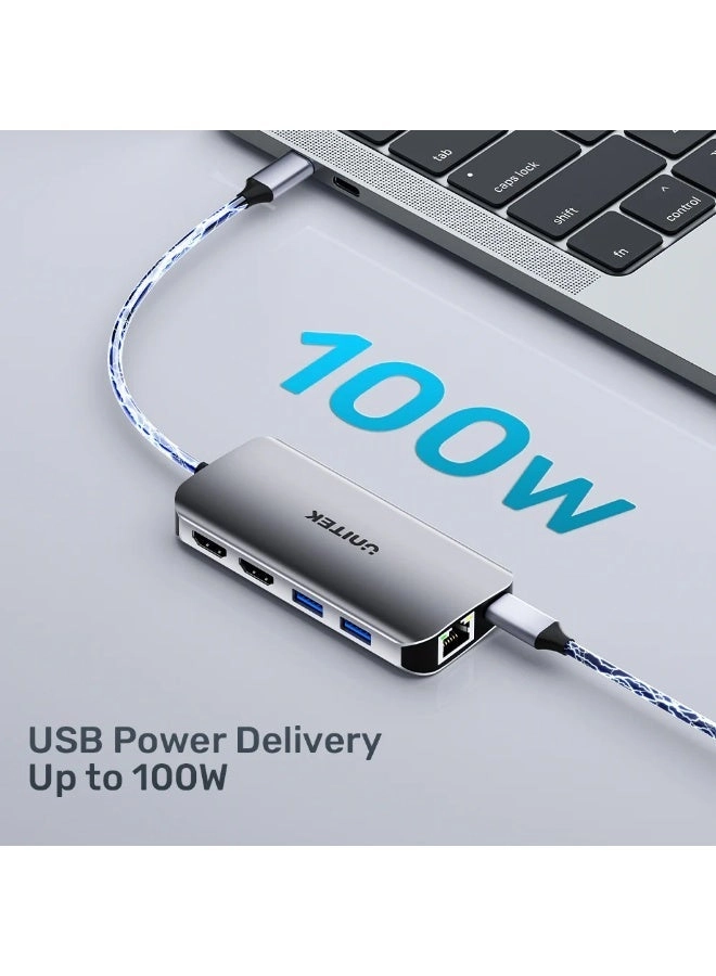 USB-C 8K Docking Station - 100W PD 2.5Gbps Ethernet