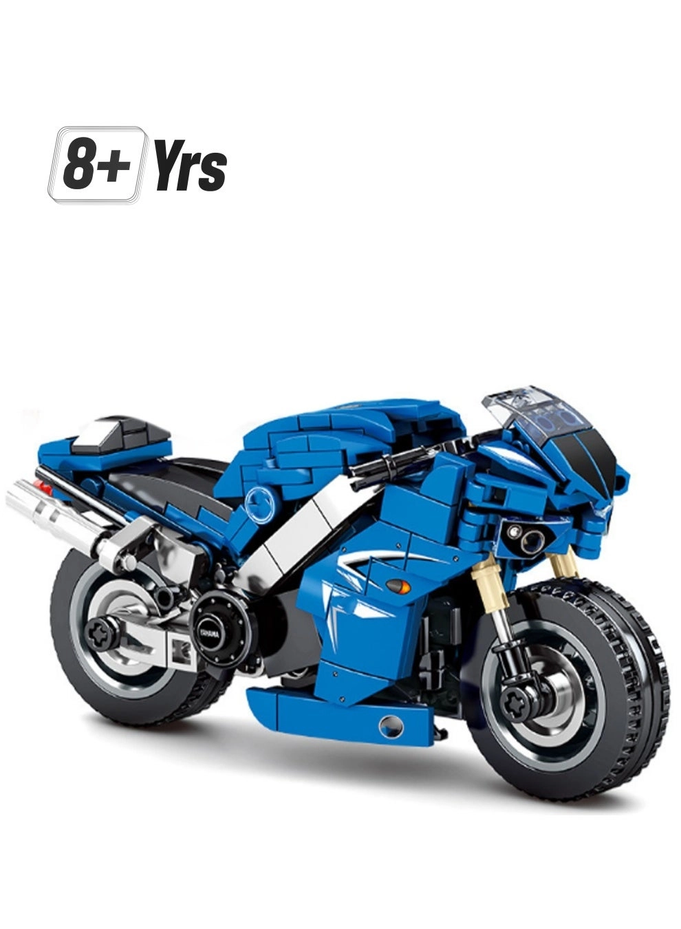 Generic Retro Motorcycle Building Toy Set (QSH30026) - Vehicle