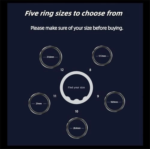 Smart Health Ring - Size 9 Black 7 Day Battery