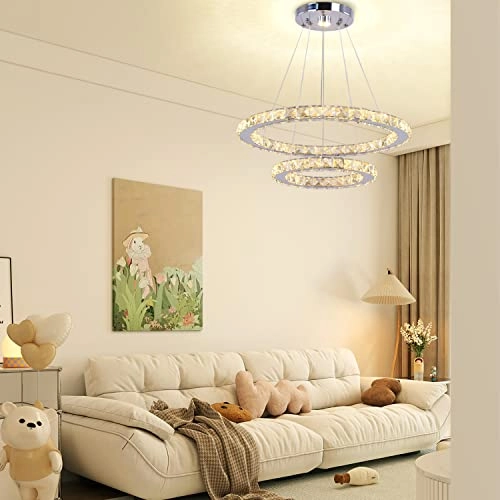Modern Ring Chandelier - Cool White 6000K NON-DIMMABLE