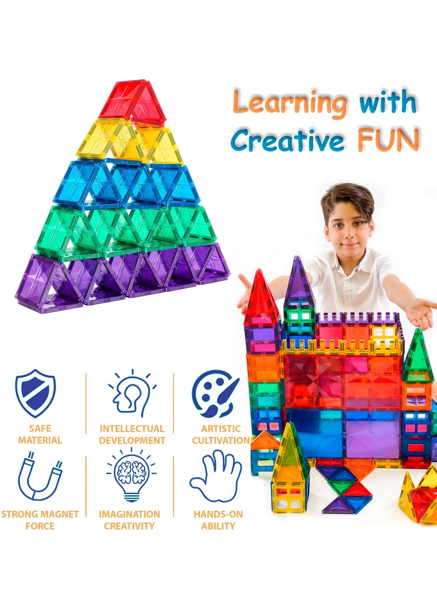 Magnetic Tiles - Construction 120 pcs