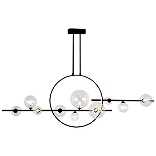 Bubble Decorative Hanging Lighting Fixture - Black clear glass 10