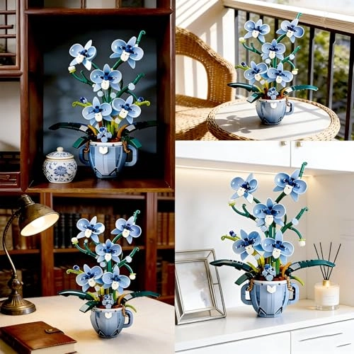 Orchid Building Kit - blue orchids 567 pcs