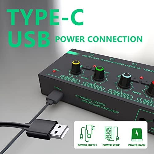 Stereo Headphone Amplifier - 6 Channels