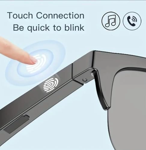 Smart Wireless Glasses Headset - Bluetooth Built-in Mic UV400