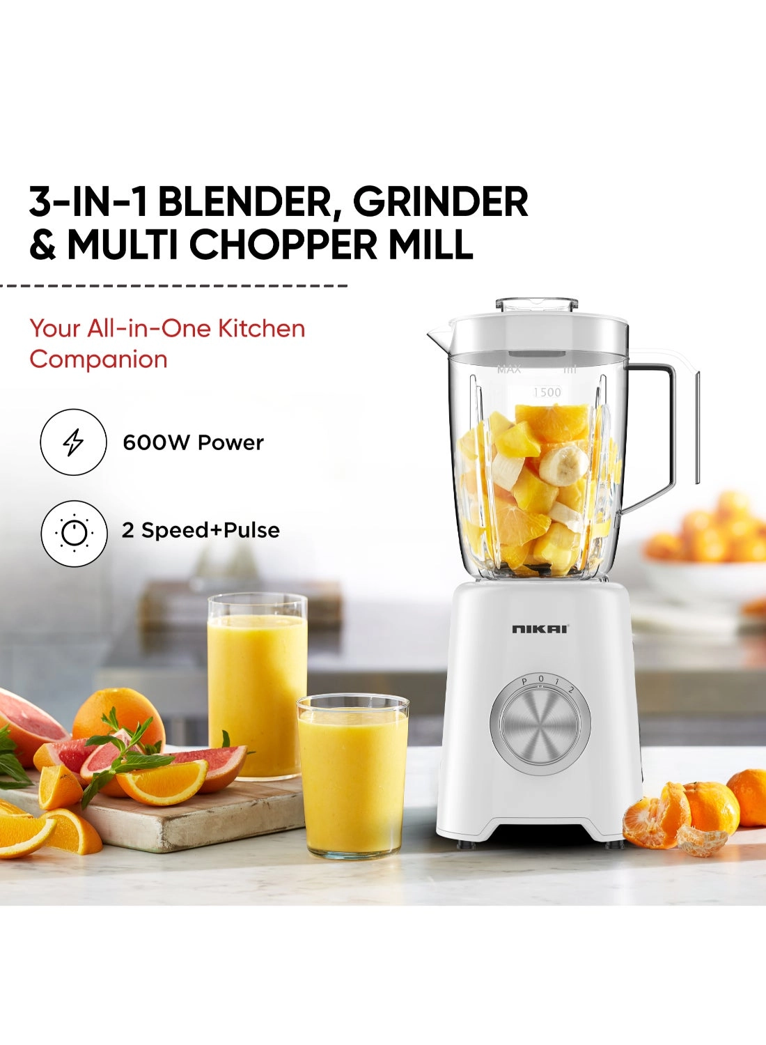 NB2900NA1 - 3-in-1 (Jar, Coffee Grinder, Meat Mincer) 2 Speeds Stainless Blades