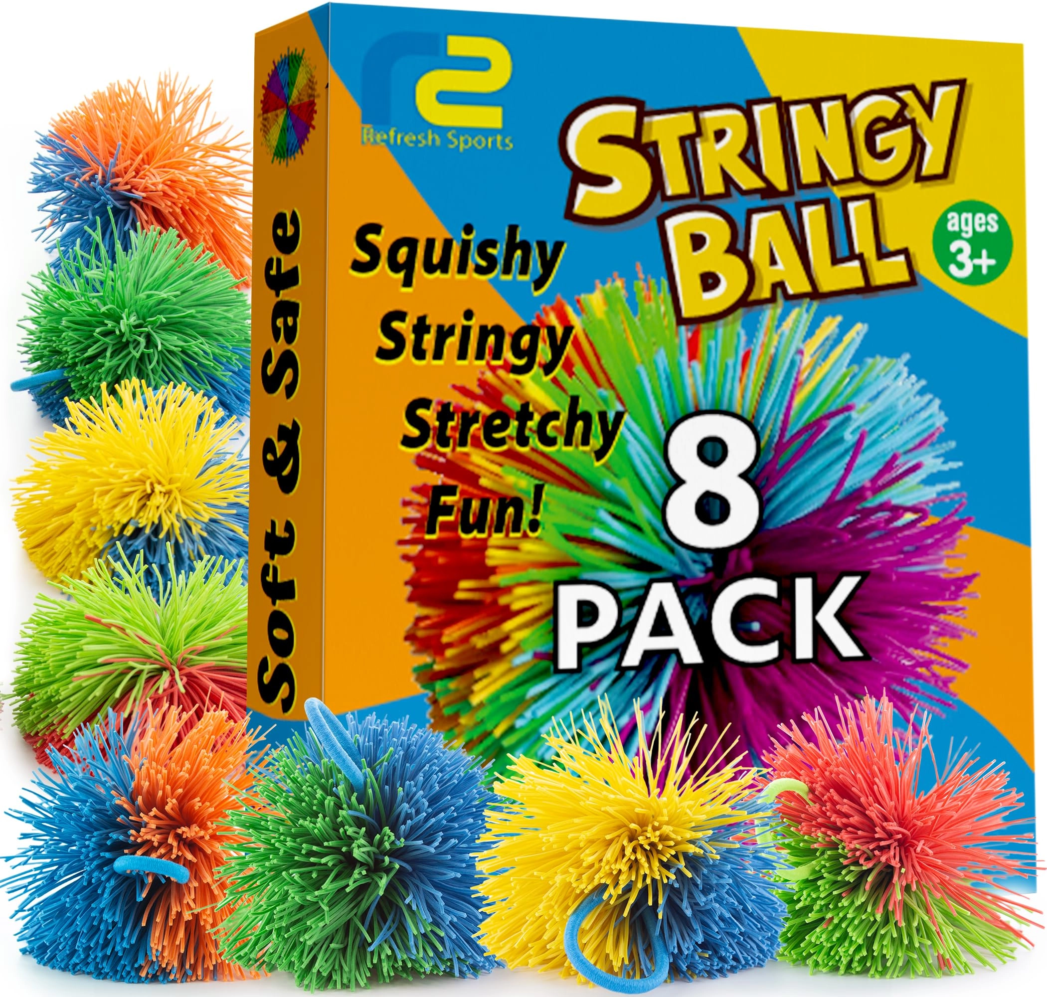 refresh sports Stringy Balls - 36 months+ 8 pieces