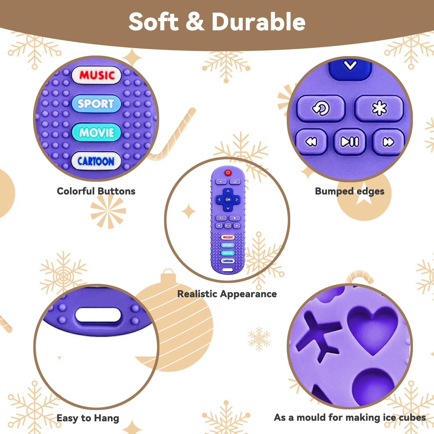 3 Pack Remote Control Shape Teethers - Silicone