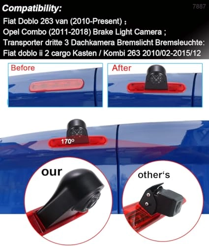 Car Rear view Camera - Night vision 628*586 pixels + Rear View Mirror - 7" LCD