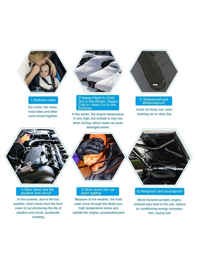 Car Heat Insulation Pad - 315mil/8mm 16.36sqft Black