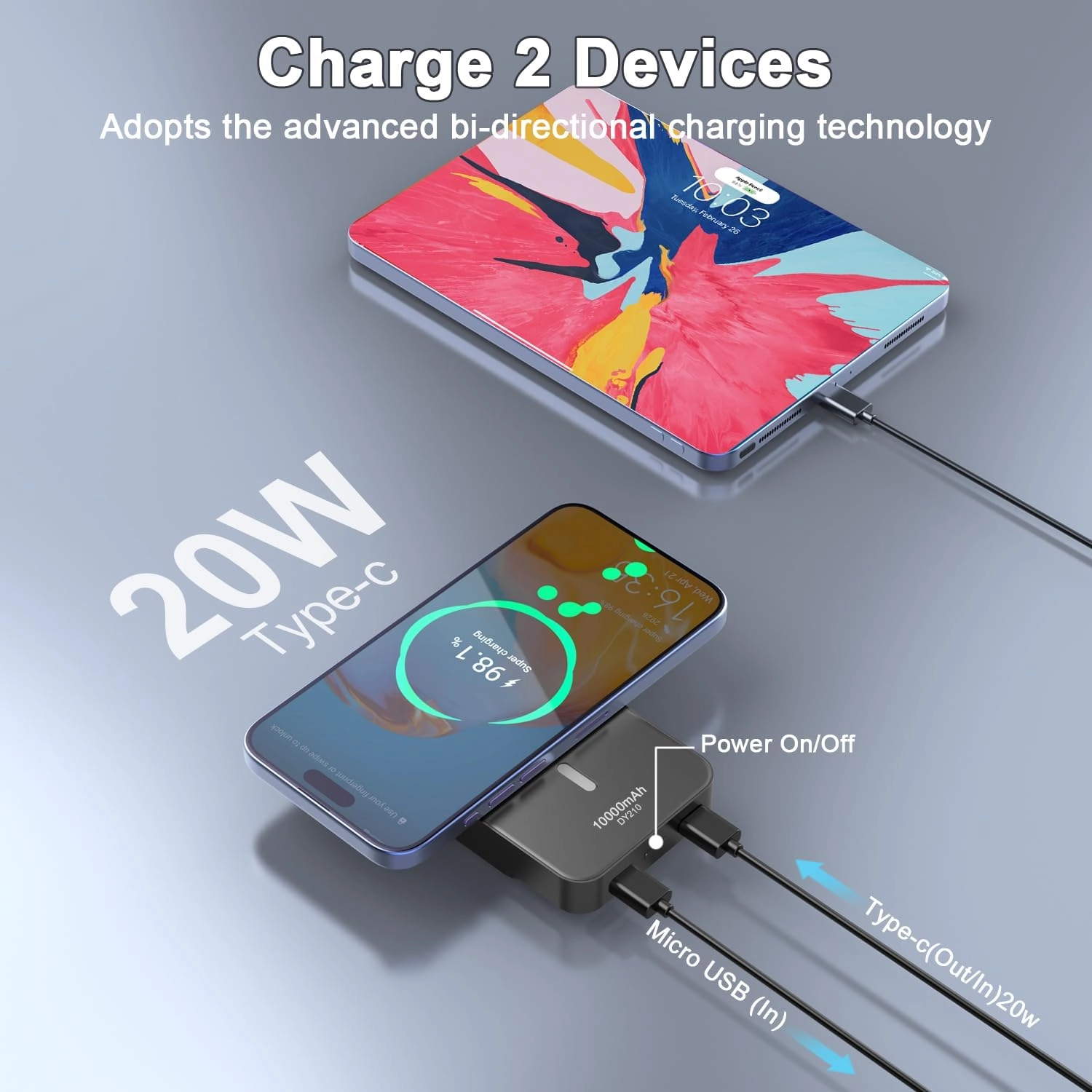 Magnetic Power Bank - Mag-Safe 10000mAh 20W