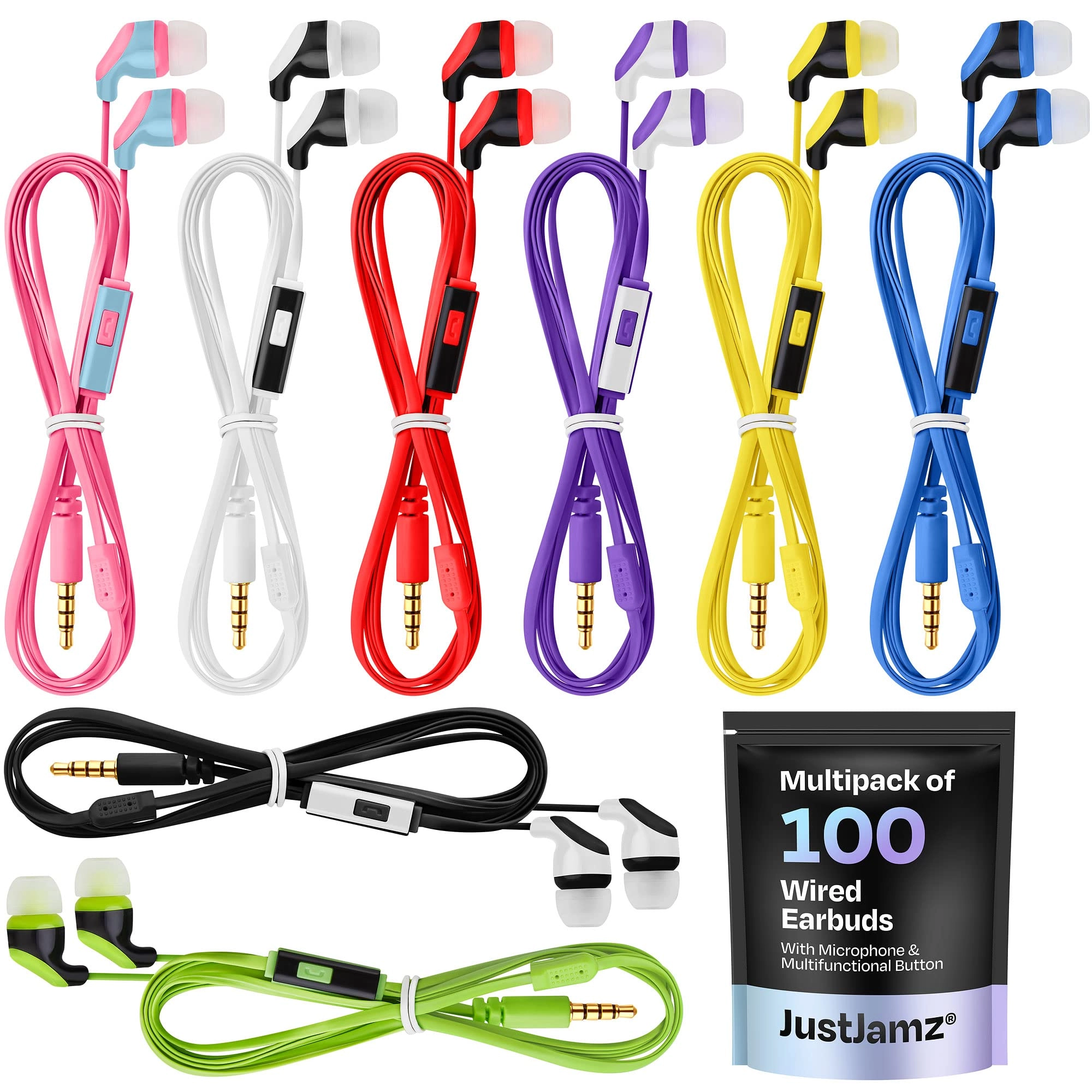 Seattle Cell Market Kidz 2.0 Wired Earbud 100 Pack