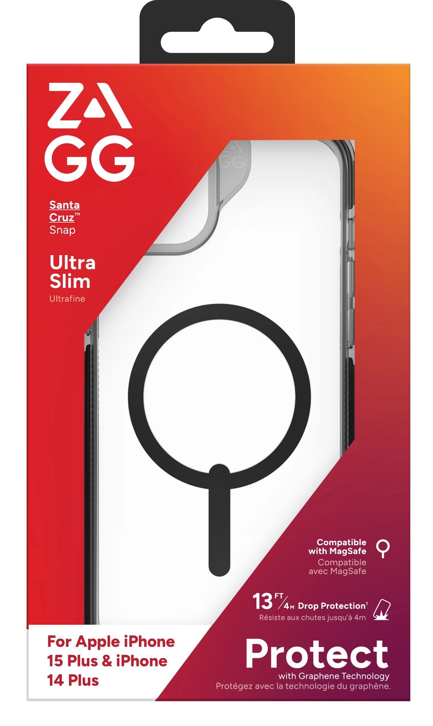 Santa Cruz Snap Case - D3O Clear with MagSafe for iPhone 14 Plus