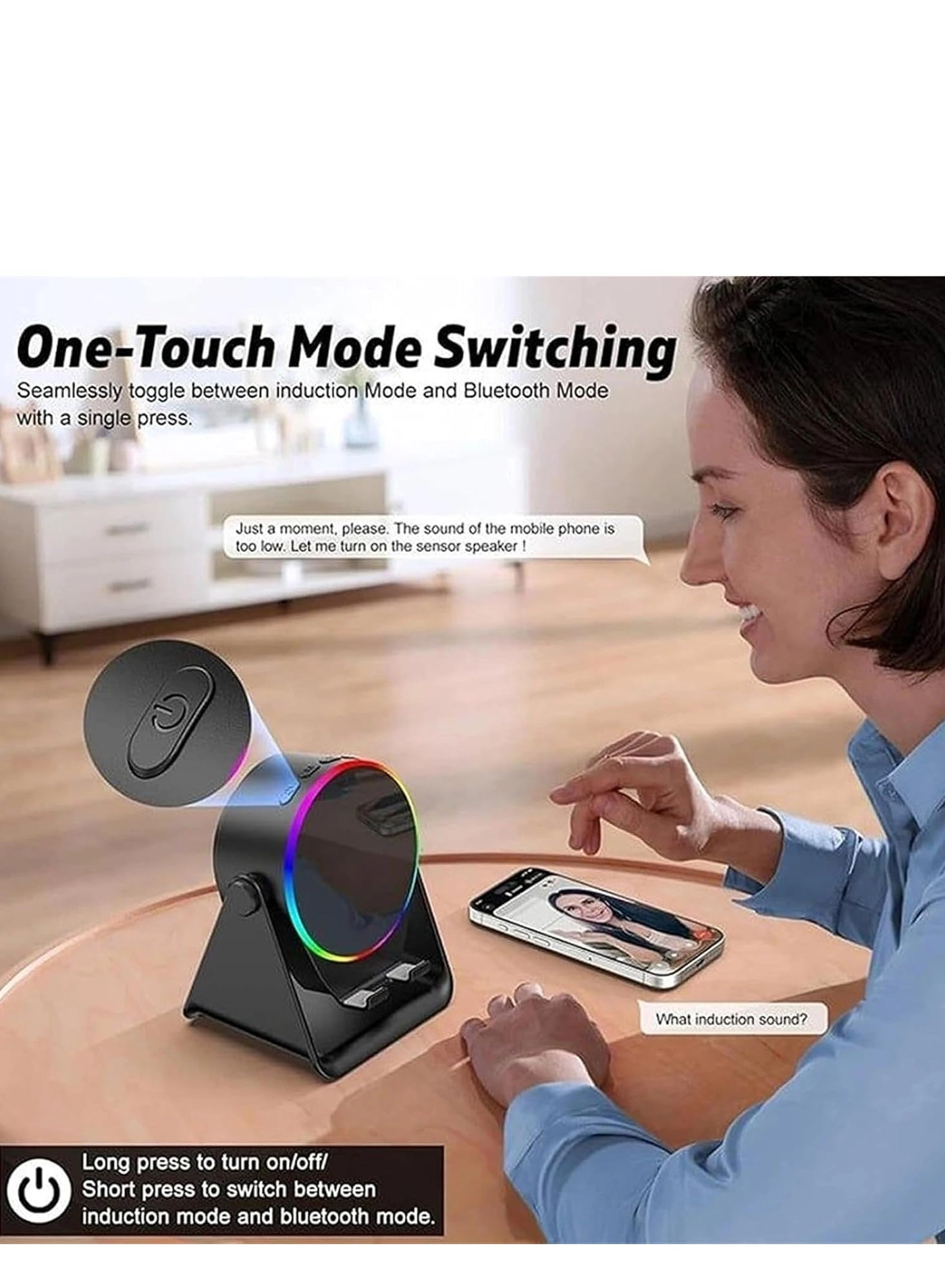 4-in-1 360° Rotating Bluetooth Speaker Stand