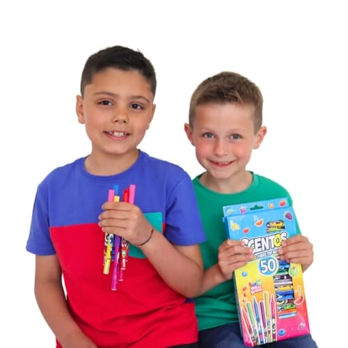 Scented Fibre Tip Pens - 50 Assorted Vibrant Colours