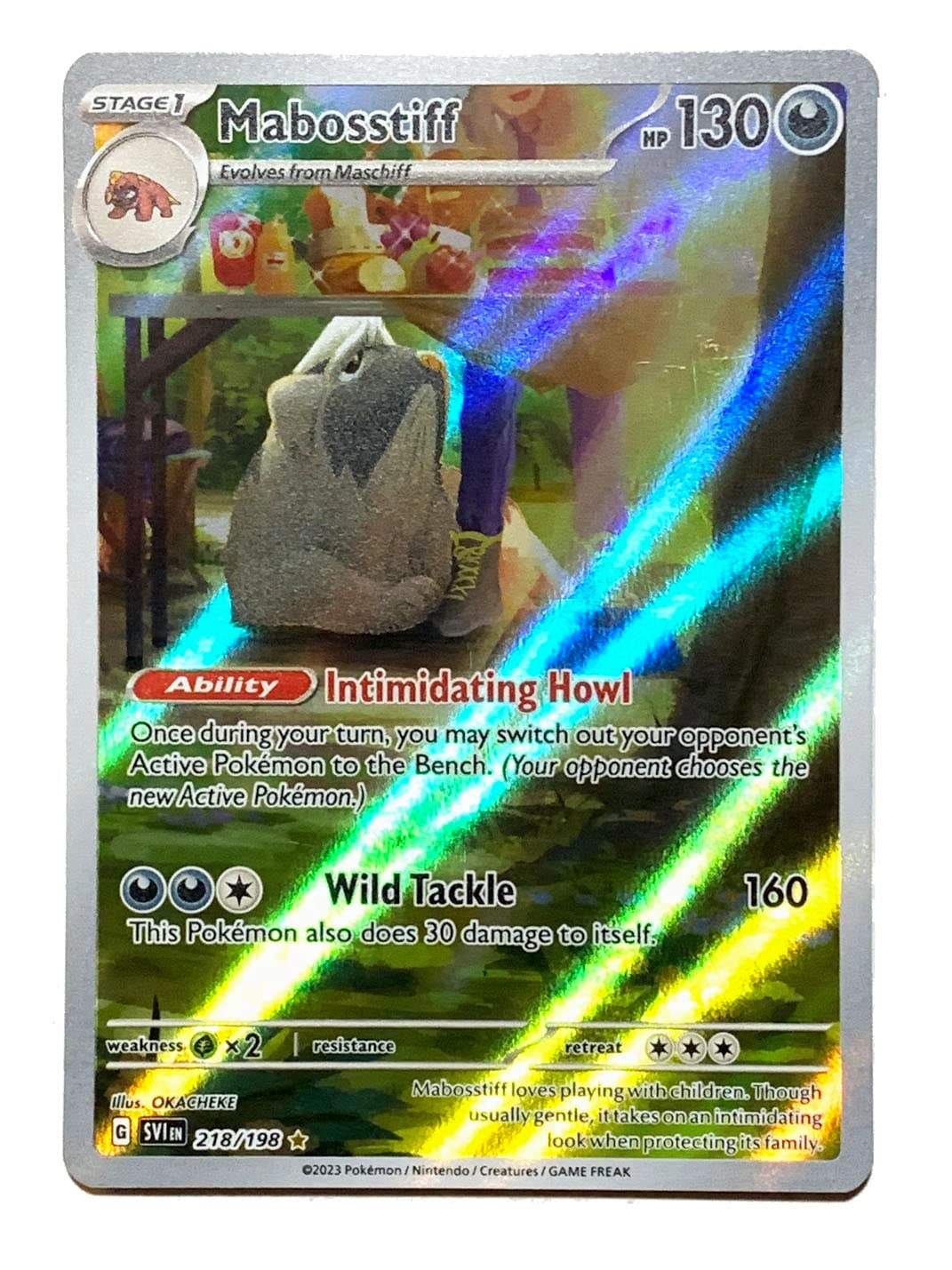 Pokémon Mabosstiff 218/198 - Scarlet & Violet Holo Full Art