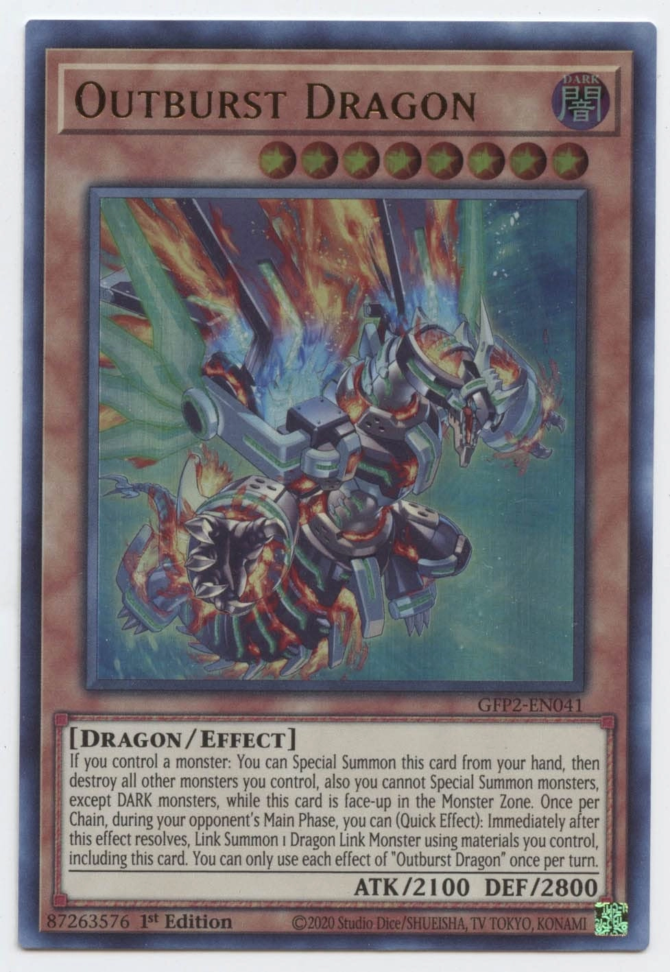 Yu-Gi-Oh! Anime Outburst Dragon GFP2-EN041