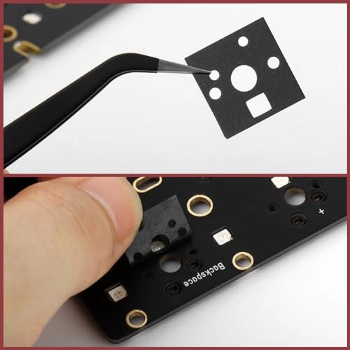 Keyboard switch pad - 120PCS 1MM PORON + Tweezers - 1pc