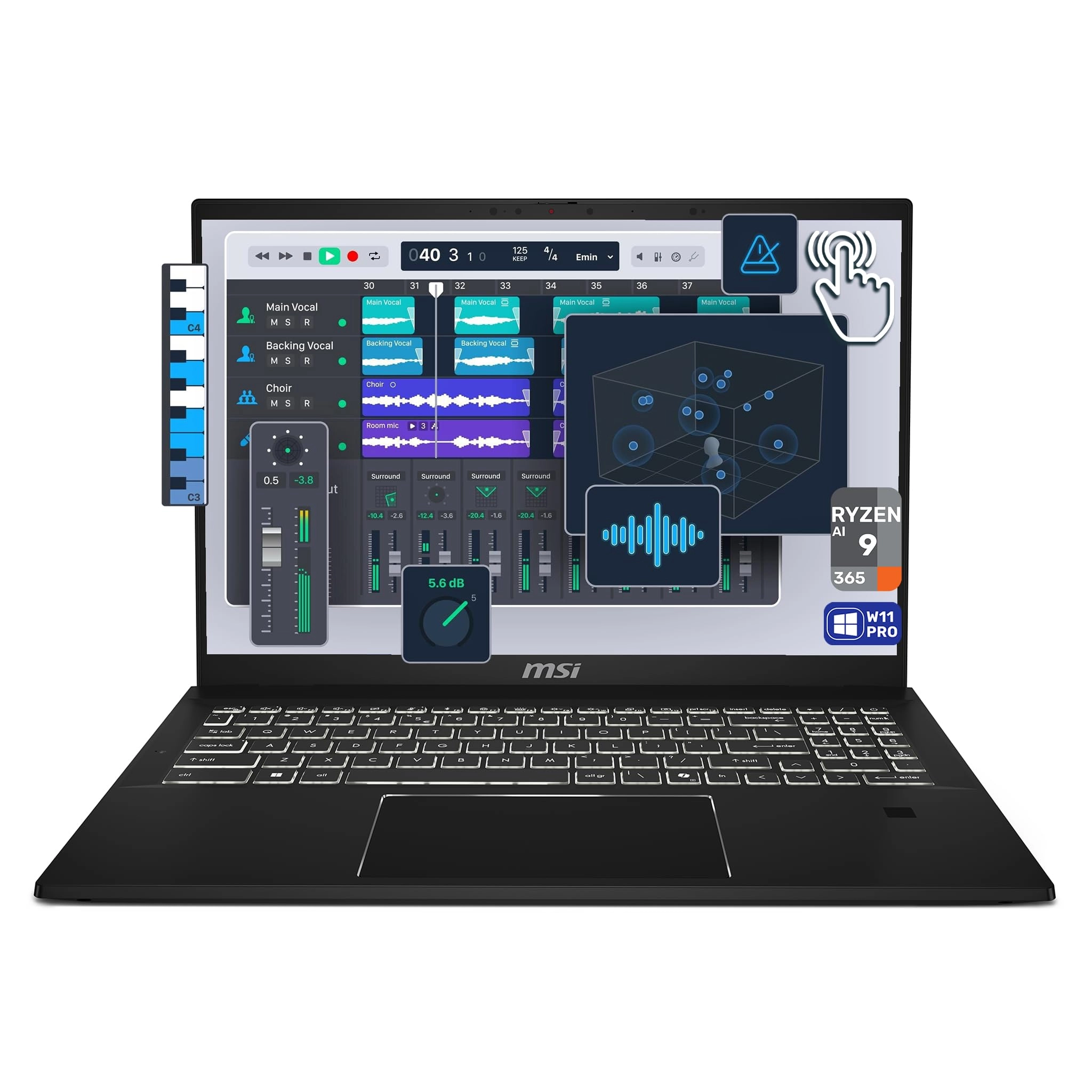 MSI Summit A16 AI+ 3 - 16'' Ryzen AI 9 365 32 GB SDRAM 4 TB SSD