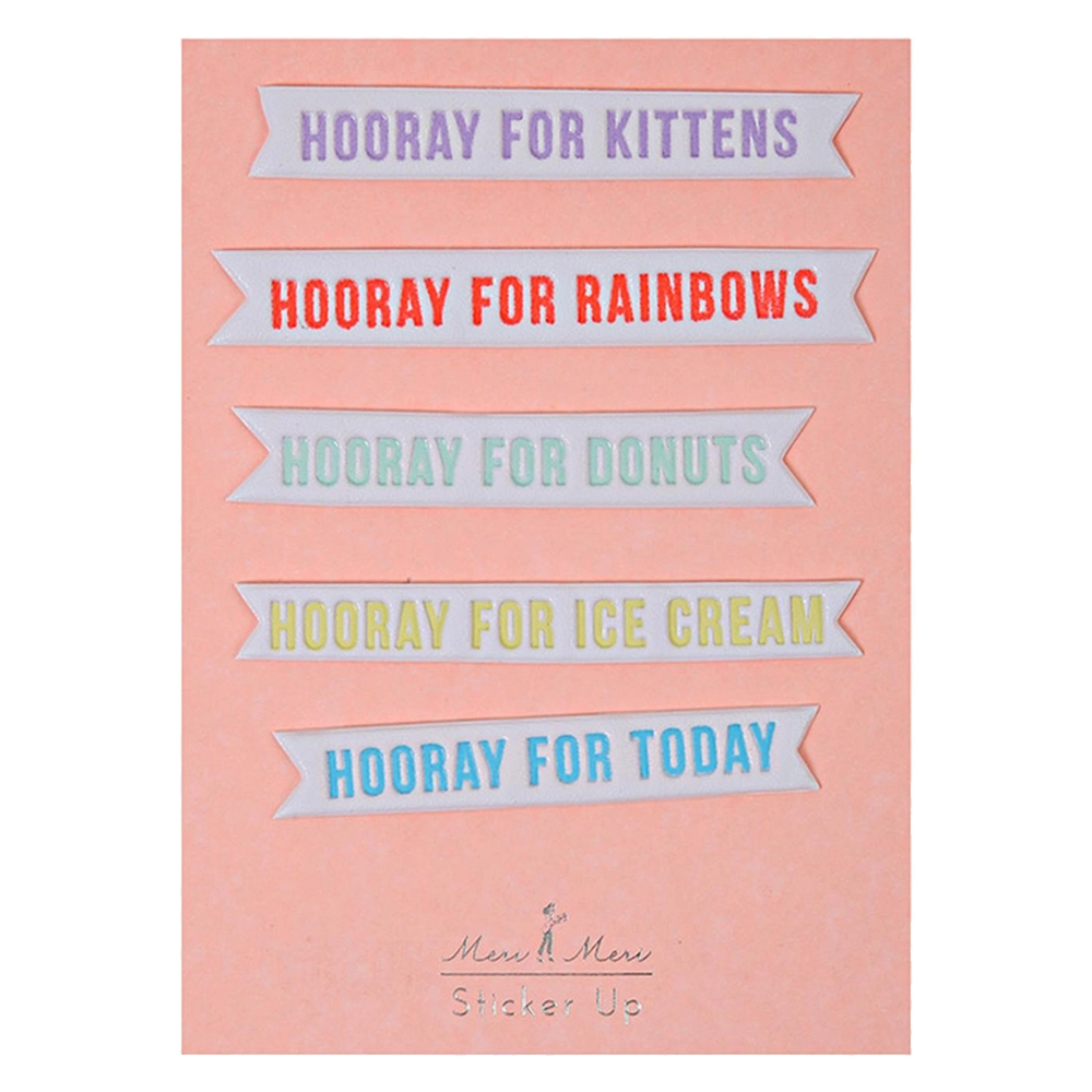 Meri Meri Hooray Phrases Sticker Book 1 pcs