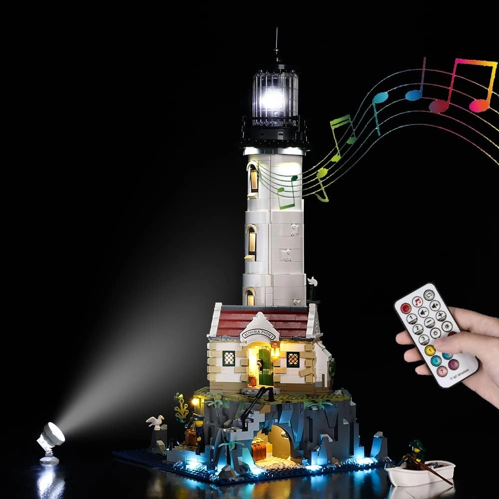 LED Lighting Set - Compatible with Lego 21335 Ideas Motorised Lighthouse Remote control version
