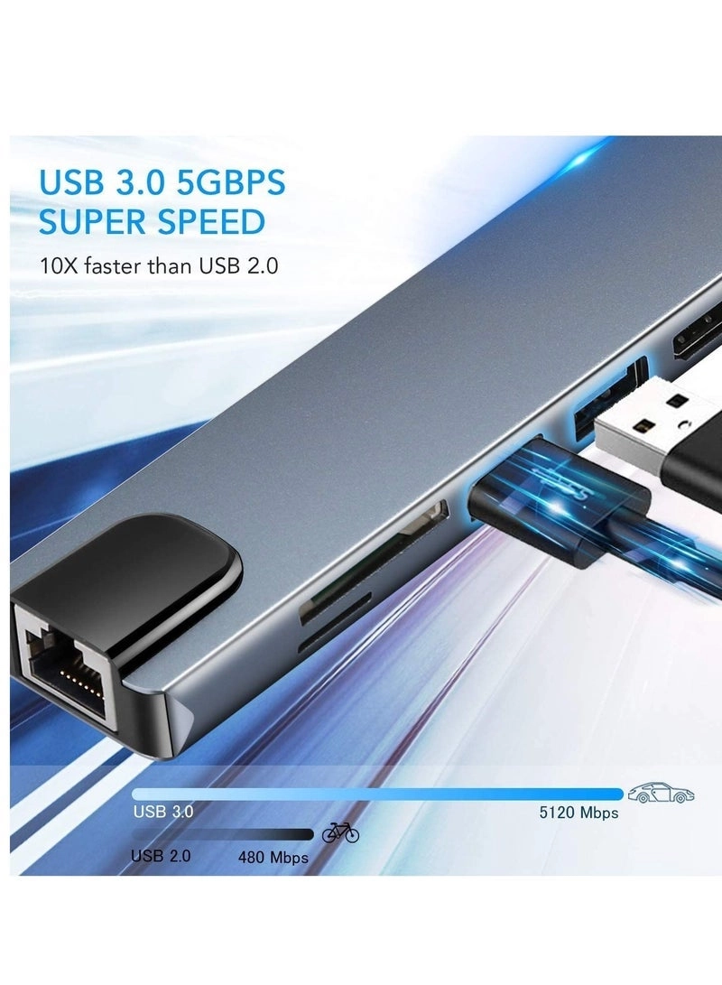 USB C Hub - 10-in-1 4K HDMI Ethernet